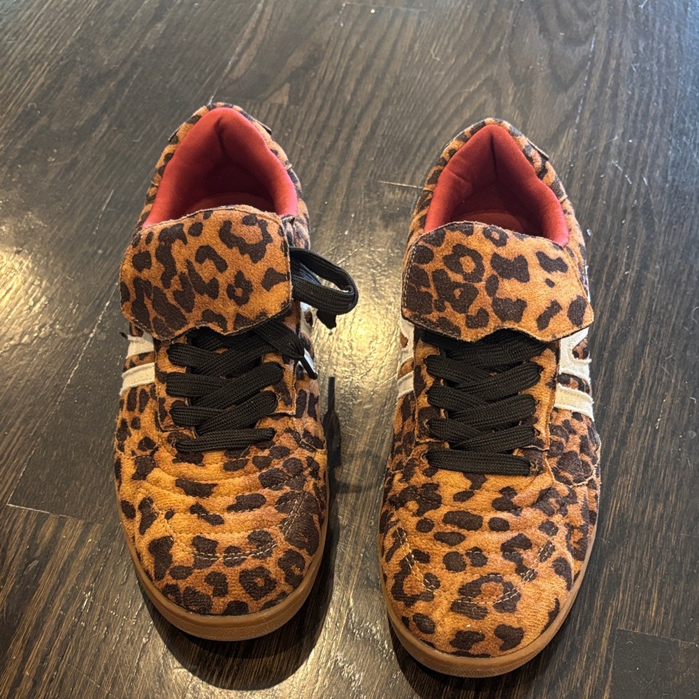 Leopard Print Sneakers with Black Laces